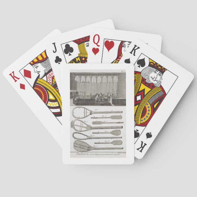 Jeu De Cartes Véritable tennis et la construction de raquettes,  (dos)