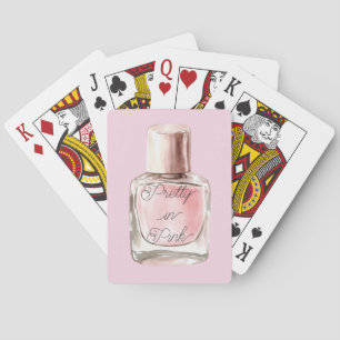 Jeu De Cartes Vernis à Ongles Rose Charmant