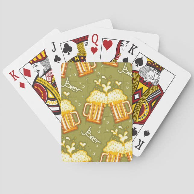 Jeu De Cartes Verres de motif de bière (dos)
