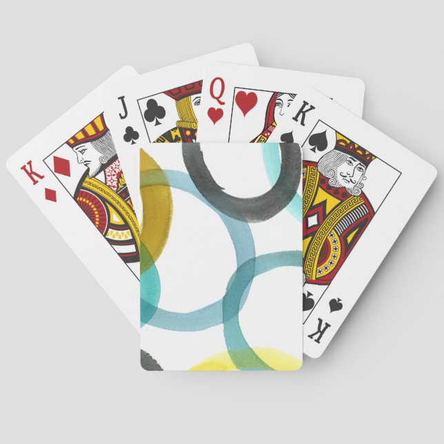 Jeu De Cartes Verrouillage des cercles jaunes et bleus (dos)
