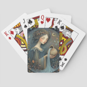 Jeu De Cartes Verseau Porteur d'Eau Zodiaque Céleste Anniversair