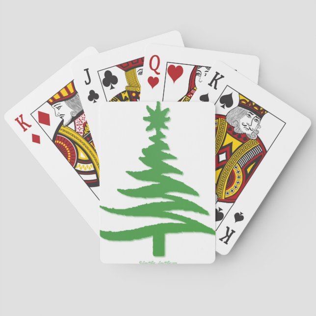 Jeu De Cartes Vert sapin de Noël (dos)