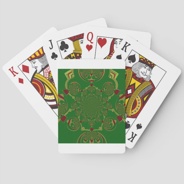 Jeu De Cartes Vert vintage (dos)