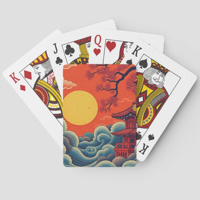 Jeu De Cartes Veste Denim inspirée par l'Asie Pacifique (dos)