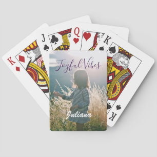 Jeu De Cartes Vibes joyeux enfants photo violet vacances nom cad