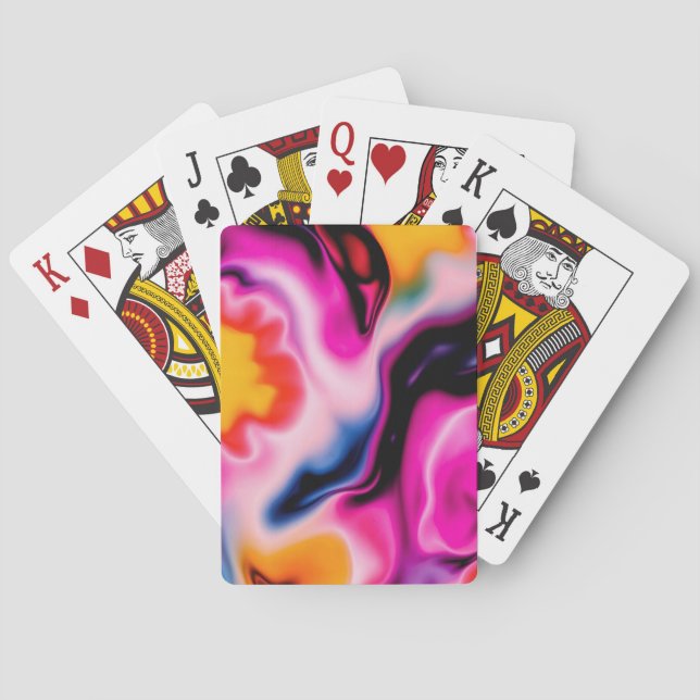 Jeu De Cartes Vibrant Abstrait de la rotation des couleurs (dos)