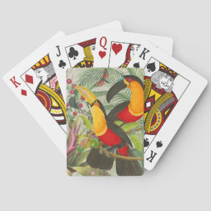 Jeu De Cartes Vibrant Tropical Toucan Birds Art Exotic Jungle