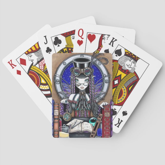 Jeu De Cartes Victoria Steampunk Aviatrix Fairy Jouer des cartes (dos)