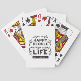 Jeu De Cartes Vie heureuse avec la foi – Proverbes 15:15 Art