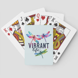 Jeu De Cartes Vie vibrante - libellule artistique