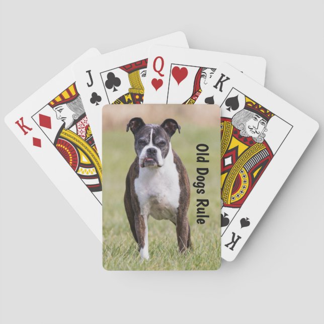 Jeu De Cartes Vieille règle de chiens de boxeur (dos)