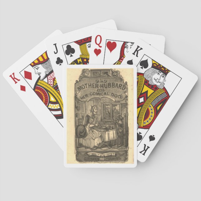 Jeu De Cartes Vielle mère Hubbard et son chien comique (dos)