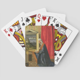 Jeu De Cartes Vierge Marie, du Diptyque de l'Annonciation (huile