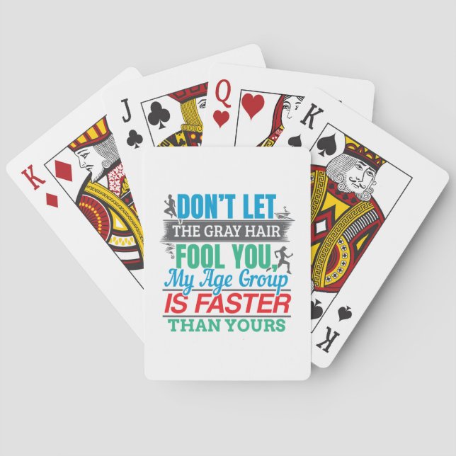 Jeu De Cartes Vieux coureur amusant - Groupe d'âge plus rapide (dos)