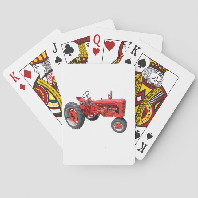 Jeu De Cartes Vieux tracteur rouge (dos)