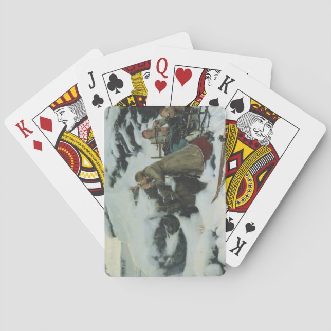 Jeu De Cartes Village brûlé en hiver (par Albert Edelfeue) (dos)