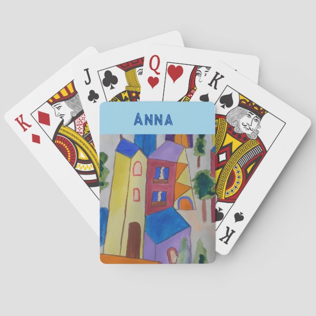 Jeu De Cartes Village d'été Abstrait (dos)