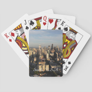 Jeu De Cartes Ville de Seattle. Vue depuis la tour de la ville.