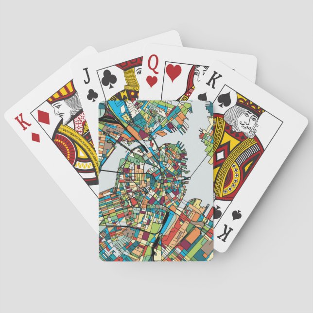 Jeu De Cartes Ville Etats-Unis de Boston (dos)