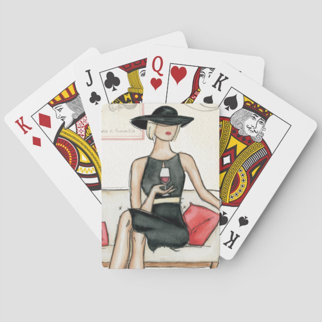 Jeu De Cartes Vin de boisson fashionista (dos)