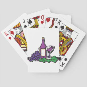 Jeu De Cartes Vin rouge et raisins pourpres