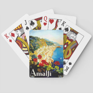 Jeu De Cartes Vintage Amalfi Italie Europe Travel
