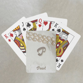 Jeu De Cartes Vintage brin de perles Élégant monogramme et nom