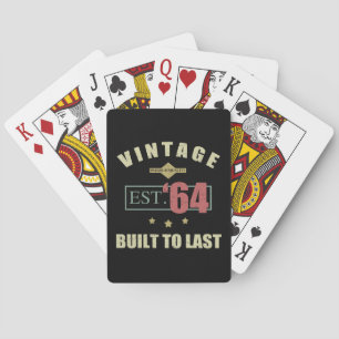 Jeu De Cartes Vintage Est. 1964 60e anniversaire