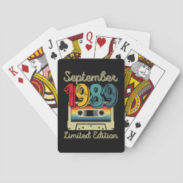 Jeu De Cartes Vintage juillet 1989 Bande de cassette 32e anniver