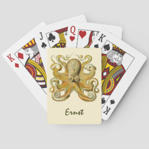 Jeu De Cartes Vintage Kraken, Octopus Gamochonia, Ernst Haeckel