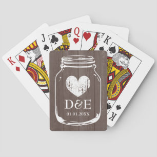 Jeu De Cartes Vintage mason jar jouer aux cartes mariage