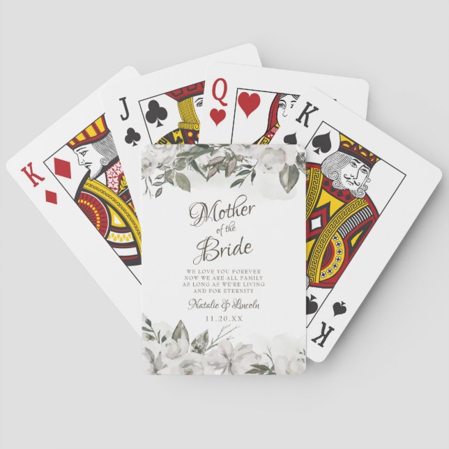 Jeu De Cartes Vintage mère de la mariée Cherish Personnalisée (dos)