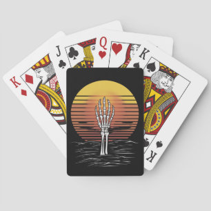 Jeu De Cartes Vintage Retro coucher de soleil Halloween Zombie H