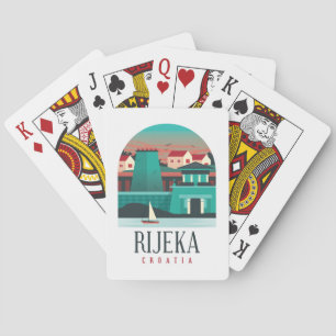 Jeu De Cartes VIntage Rijeka Croatie Côte Adriatique