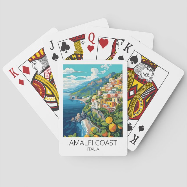 Jeu De Cartes Vintage voyage de la côte d'Amalfi (dos)