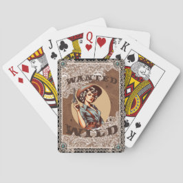 Jeu De Cartes Vintage Western Recherché et Wild Cowgirl