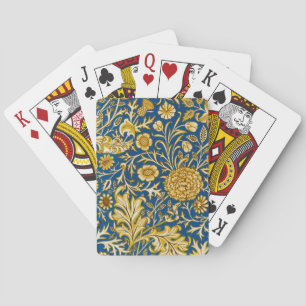 Jeu De Cartes Vintage William Morris Cherwell Bleu Art Floral