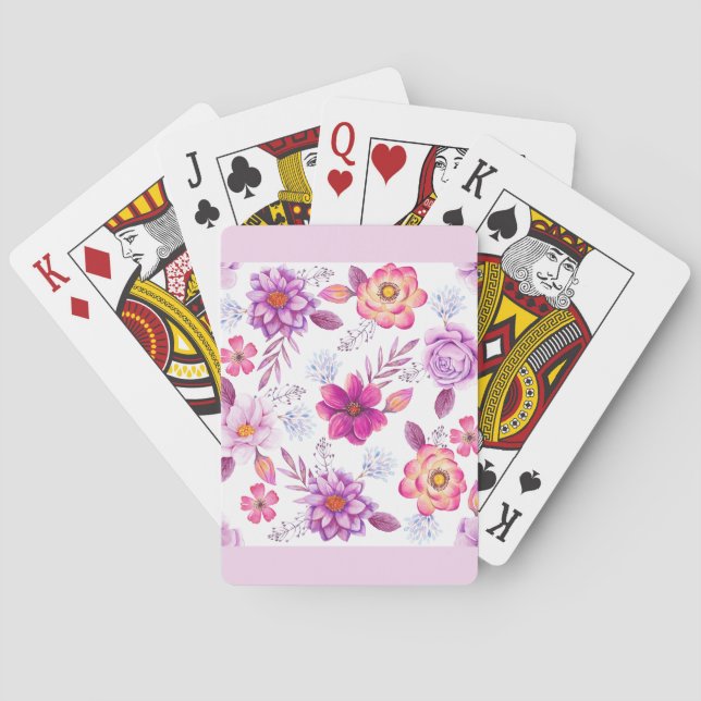 Jeu De Cartes Violet rose (dos)