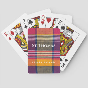 Jeu De Cartes Virgin Islands St Thomas Madras Plaid Motif