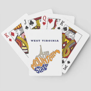 Jeu De Cartes Virginie-Occidentale Surnom Word Art