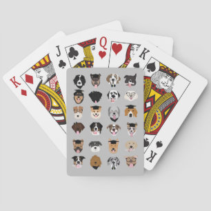 Jeu De Cartes Visage de chien de fin d'études