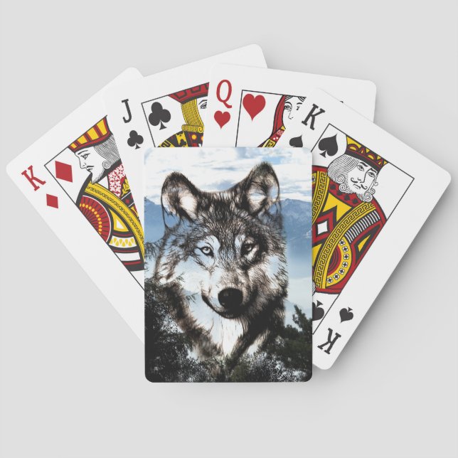 Jeu De Cartes Visage de loup (dos)