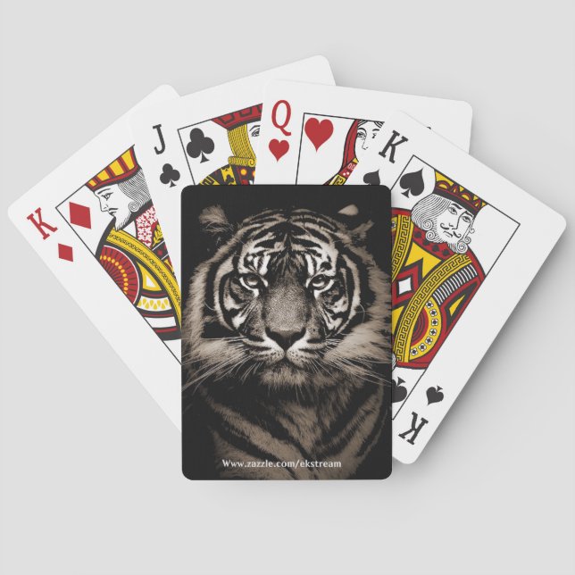 Jeu De Cartes Visage de tigre (dos)