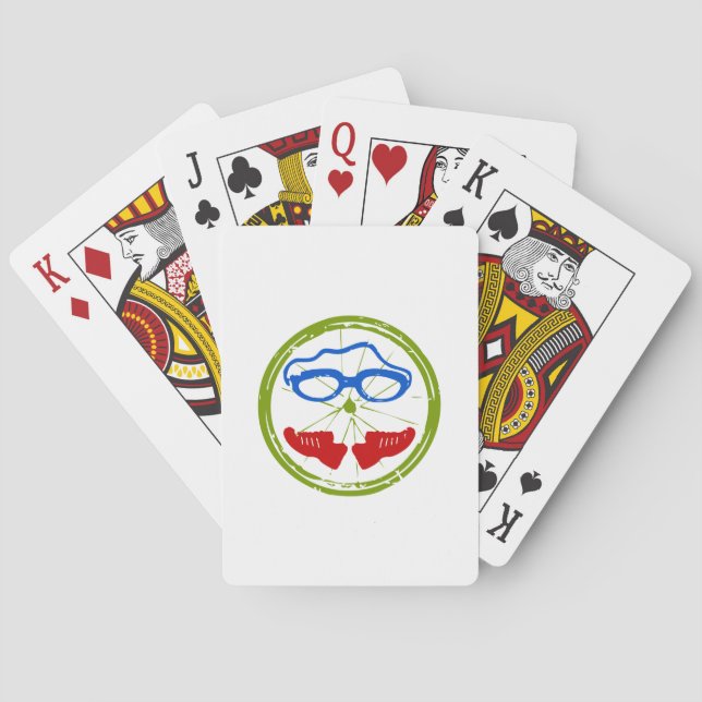 Jeu De Cartes Visage de triathlon (dos)