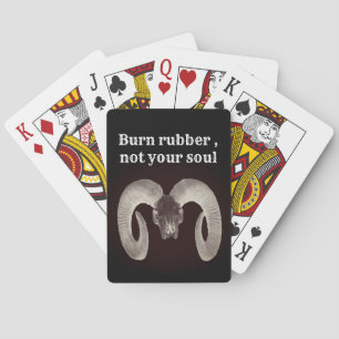 Jeu De Cartes Visage du crâne de chèvre, et personnalisé