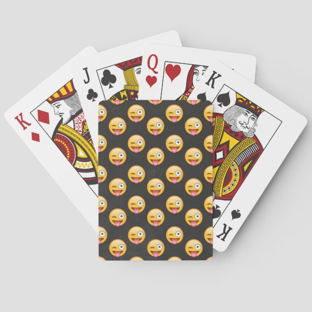 Jeu De Cartes Visage fou Emoji (dos)