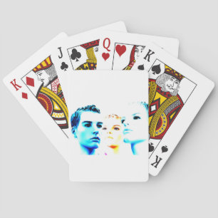 Jeu De Cartes Visages cool (trois amis), design minimaliste