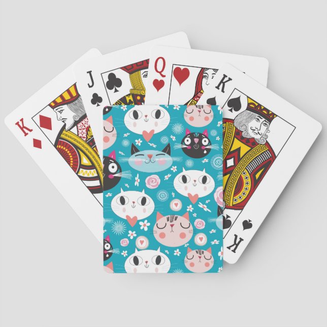 Jeu De Cartes Visages de chat d'amusement (dos)