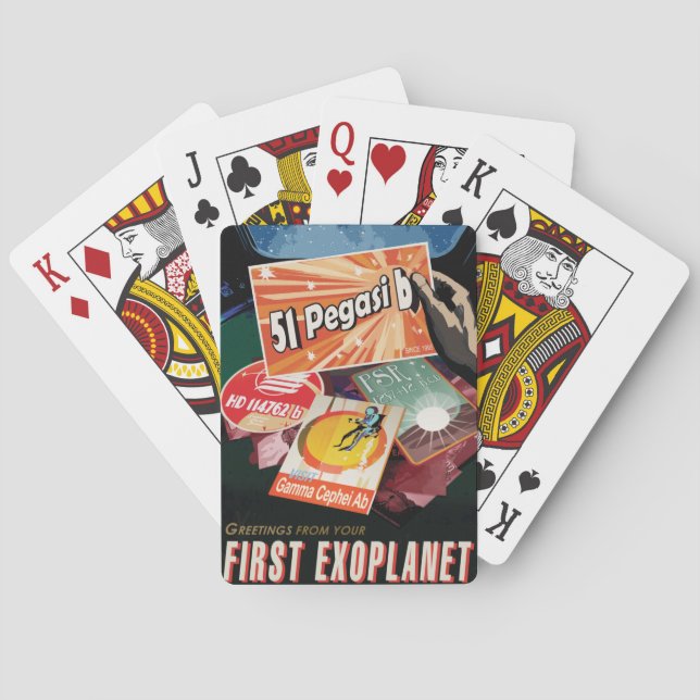 Jeu De Cartes Visitez La Première Exoplanète Trouvée À L'Extérie (dos)