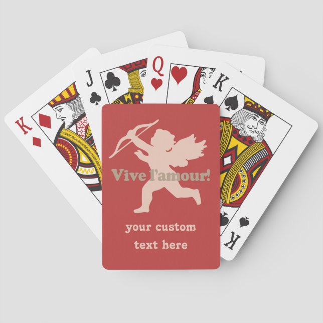 Jeu De Cartes Vive L'amour Cupid jouer aux cartes (dos)